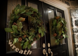 17 - Wreath - wreathes on our front doors!